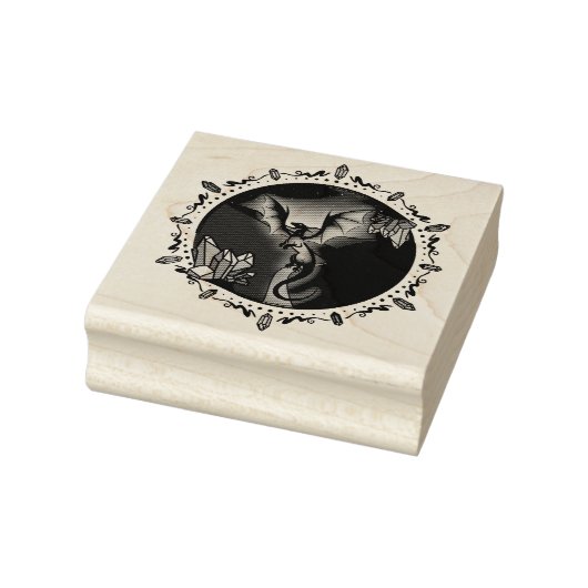 Twilight Magical Crystal Elegant Amethist Dragon Rubberstempel (Stempel)