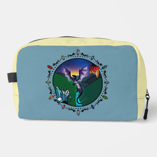 Twilight Magical Crystal Elegant Amethist Dragon Toilettasje (Voorkant)