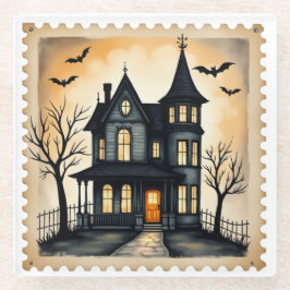 Twilight Manor: een spookachtige uitnodiging Glazen Onderzetter