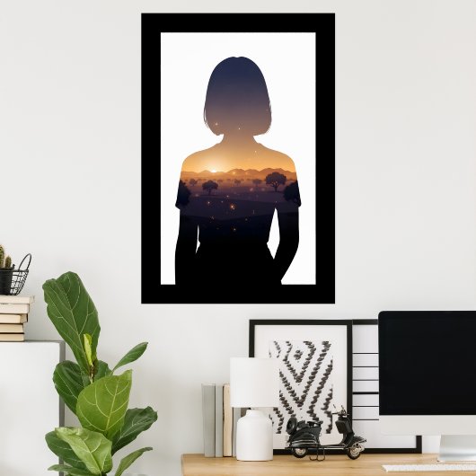 Twilight Marokko digitale dubbele belichting Poster (Thuiskantoor)