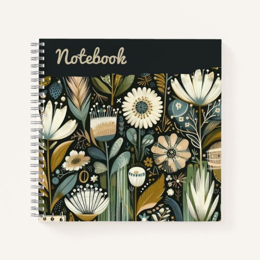 Twilight Meadow - Dromerige wilde flora Notitieboek (Voorkant)