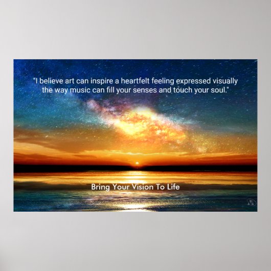 Twilight Milky Way - Breng uw visie tot leven Poster (Voorkant)