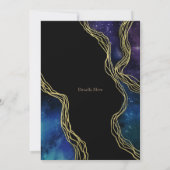 Twilight Moon faseert donker en Moody Wedding Invi Kaart (Achterkant)