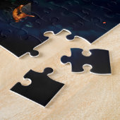 Twilight Mountain met vuurwerk Legpuzzel (Zijkant)