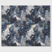 Twilight Navy Blue en Grey met Antiek Gold Cadeaupapier (Vlak)
