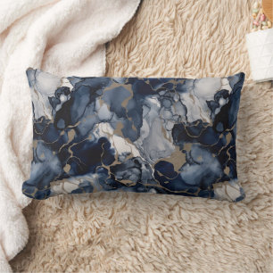 Twilight Navy Blue en Grey met Antiek Gold Kussen