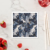 Twilight Navy Blue en Grey met Antiek Gold Servet (Insitu)