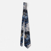 Twilight Navy Blue en Grey met Antiek Gold Stropdas (Achterkant)