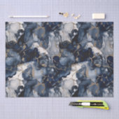 Twilight Navy Blue en Grey met Antiek Gold Tissuepapier (Craft)