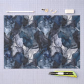 Twilight Navy Blue, Lavendel en Grijze Alcohol Ink Tissuepapier (Craft)