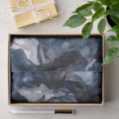 Twilight Navy Blue, Lavendel en Grijze Alcohol Ink Tissuepapier (Geschenk)