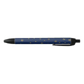 Twilight Navy en gouden sterren Zwarte Inkt Pen (Bodem)