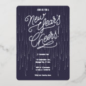Twilight New Years juicht Folie-uitnodiging toe Folie Uitnodiging (Voorkant)