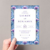 Twilight Nouveau Wedding Acryl Uitnodigingen (Insitu (Draagbaar))