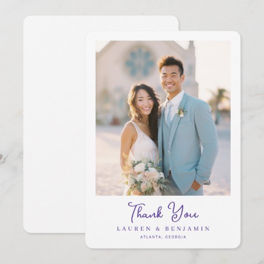 Twilight Nouveau Wedding Bedankkaart (Voorkant / Achterkant)