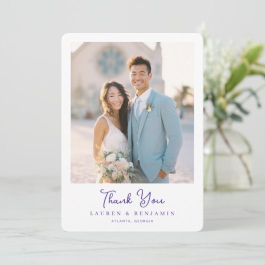 Twilight Nouveau Wedding Bedankkaart (Staand voorkant)