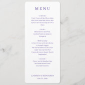 Twilight Nouveau Wedding Menu (Voorkant)