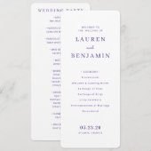 Twilight Nouveau Wedding Programmakaart (Voorkant / Achterkant)