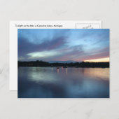 Twilight op het Briefkaart van het meer (Voorkant / Achterkant)