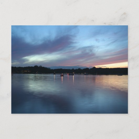 Twilight op het Briefkaart van het meer (Voorkant)