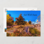 Twilight op het centrale plein van het park wordt  briefkaart (Voorkant / Achterkant)