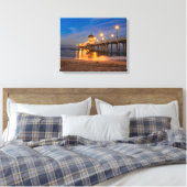 Twilight op Huntington Beach California Canvas Afdruk (Insitu (Slaapkamer))