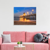 Twilight op Huntington Beach California Canvas Afdruk (Insitu (Woonkamer))