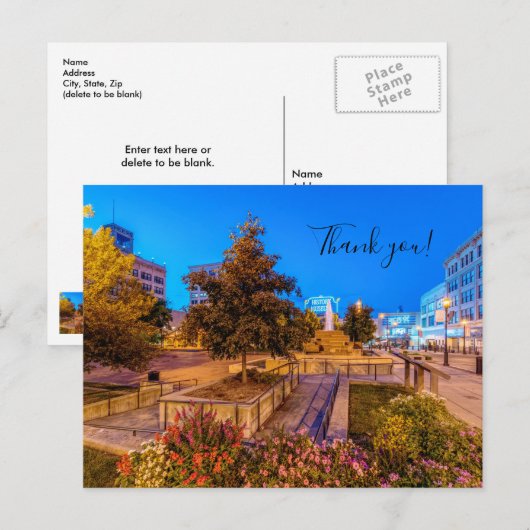 Twilight op Park Central Square Dank u Briefkaart (Voorkant / Achterkant)
