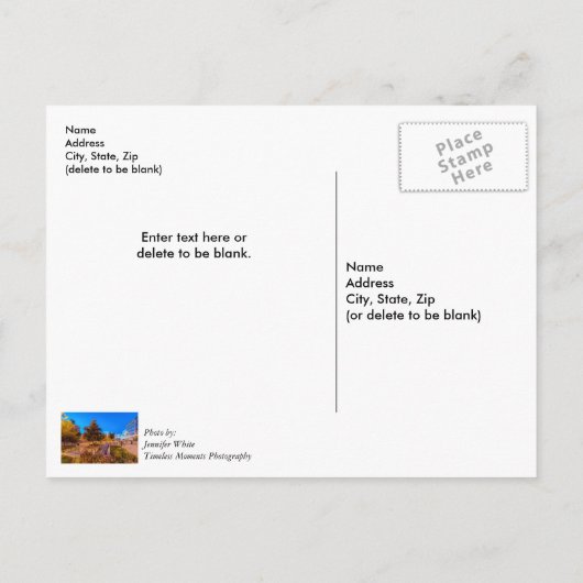 Twilight op Park Central Square Dank u Briefkaart (Achterkant)