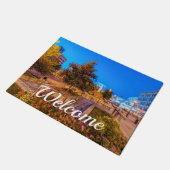 Twilight op Park Central Square Welcome Doormat Deurmat (Schuin)