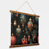 Twilight Ornament Garden Botanical Hangend Wandkleed (Gebogen)