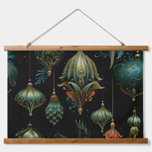 Twilight Ornament Garden Botanical Hangend Wandkleed (Voorkant)