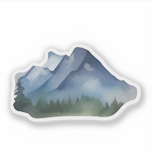 Twilight Over Fir Ridge Sticker (Voorkant)