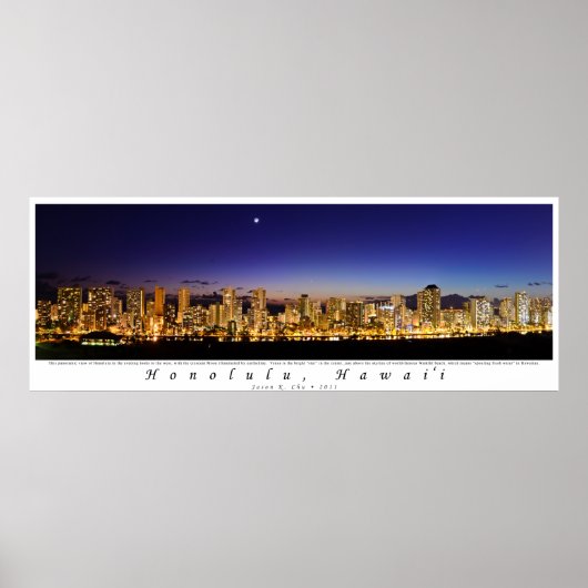 Twilight Over Waikiki Poster (Voorkant)