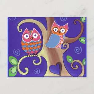 Twilight Owls Briefkaart