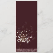 Twilight Paardenbloem Bruiloft Menu (Achterkant)