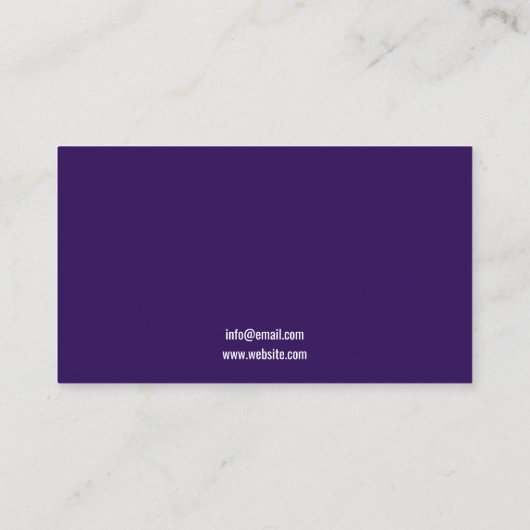 Twilight Paarse Horse Silhouette Equine Visitekaartje (Achterkant)