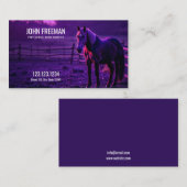 Twilight Paarse Horse Silhouette Equine Visitekaartje (Voorkant / Achterkant)