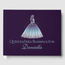 Twilight Paarse Quinceañera Gastenboek