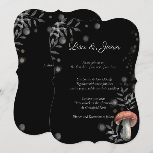 Twilight-paddenstoel Cottcore Weddenschap Kaart (Voorkant / Achterkant)