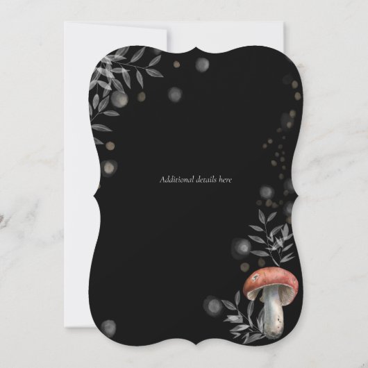 Twilight-paddenstoel Cottcore Weddenschap Kaart (Achterkant)