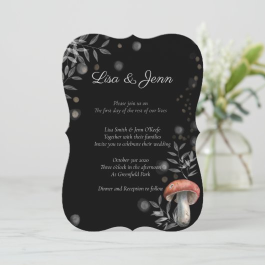 Twilight-paddenstoel Cottcore Weddenschap Kaart (Staand voorkant)