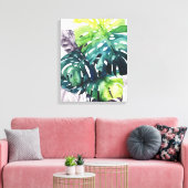 Twilight-palmen - gespleten lef canvas afdruk (Insitu (Woonkamer))