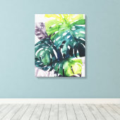 Twilight-palmen - gespleten lef canvas afdruk (Insitu (Houten vloer))