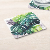 Twilight-palmen - gespleten lef kartonnen onderzetters (Schuin)