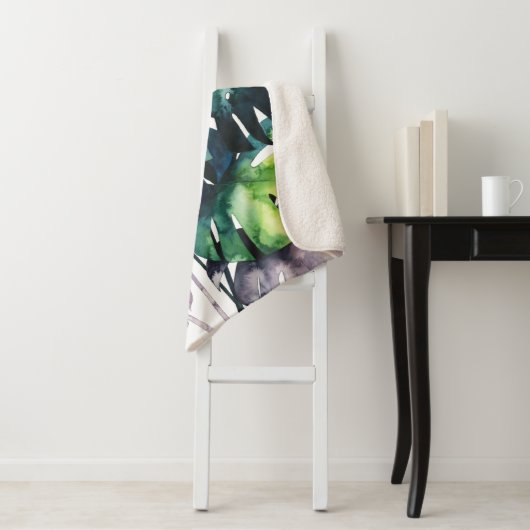 Twilight-palmen - gespleten lef sherpa deken (In situ)