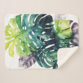 Twilight-palmen - gespleten lef sherpa deken (Voorkant (horizontaal))