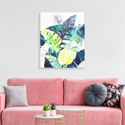 Twilight-palmen - Palmbladeren Canvas Afdruk (Insitu (Woonkamer))