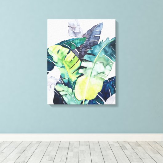 Twilight-palmen - Palmbladeren Canvas Afdruk (Insitu (Houten vloer))