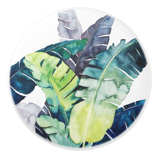 Twilight-palmen - Palmbladeren Keramische Knop (Voorkant)